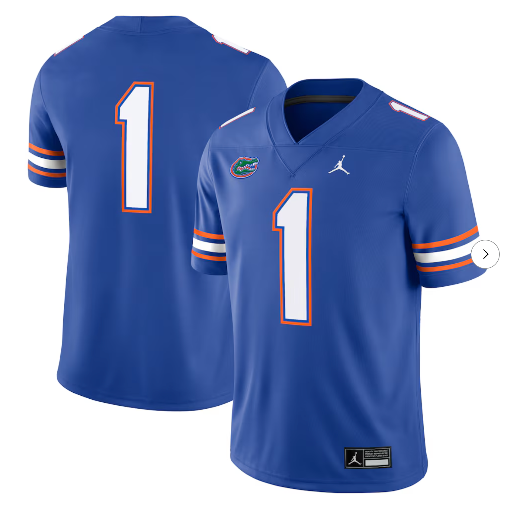 #1 Florida Gators Jordan Brand Game Jersey - Royal