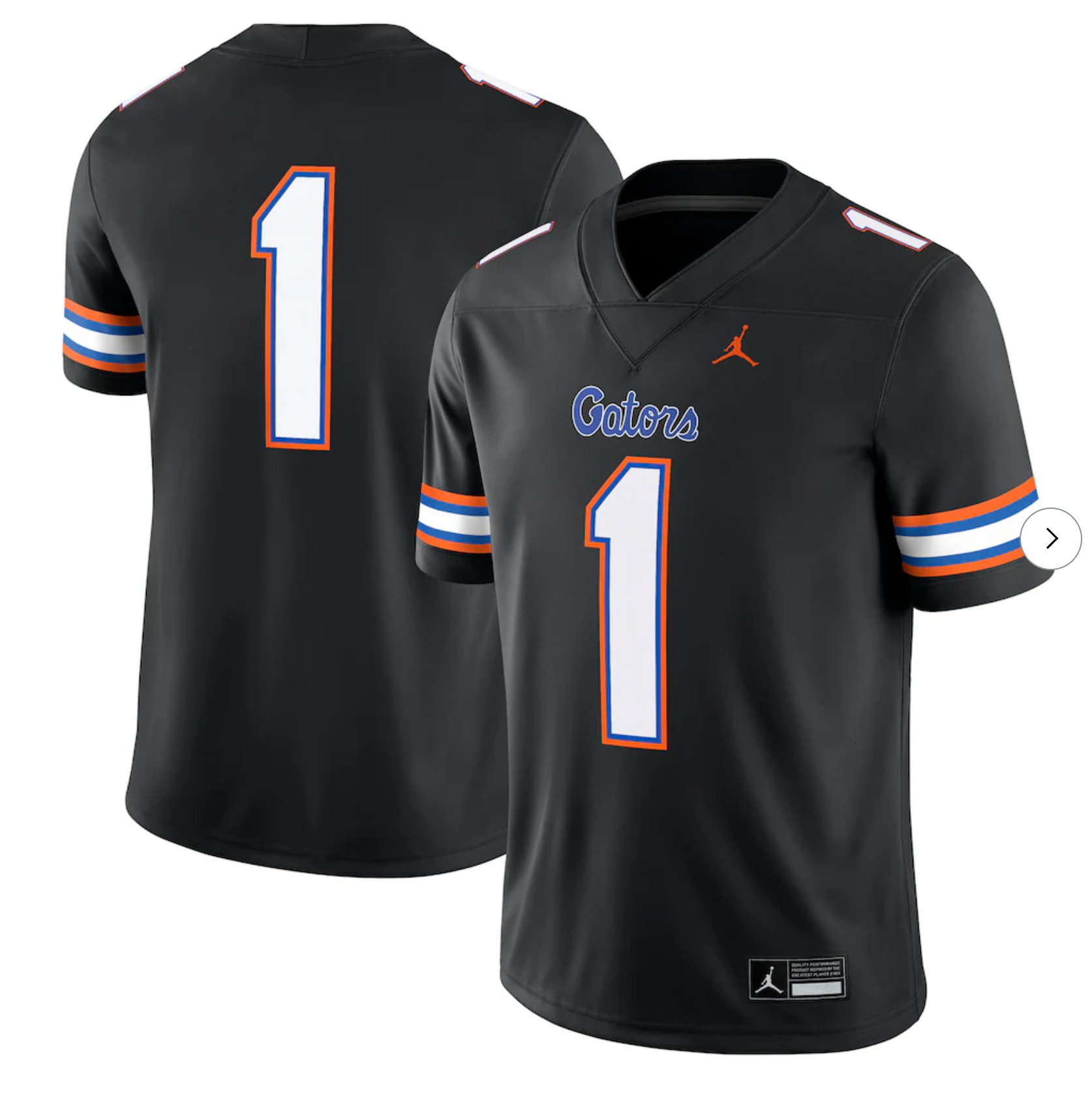 #1 Florida Gators Jordan Brand Alternate Game Jersey - Black