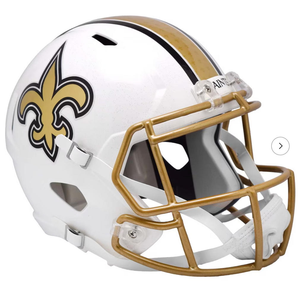 New Orleans Saints Riddell 2025 On-Field Alternate Speed Replica Helmet