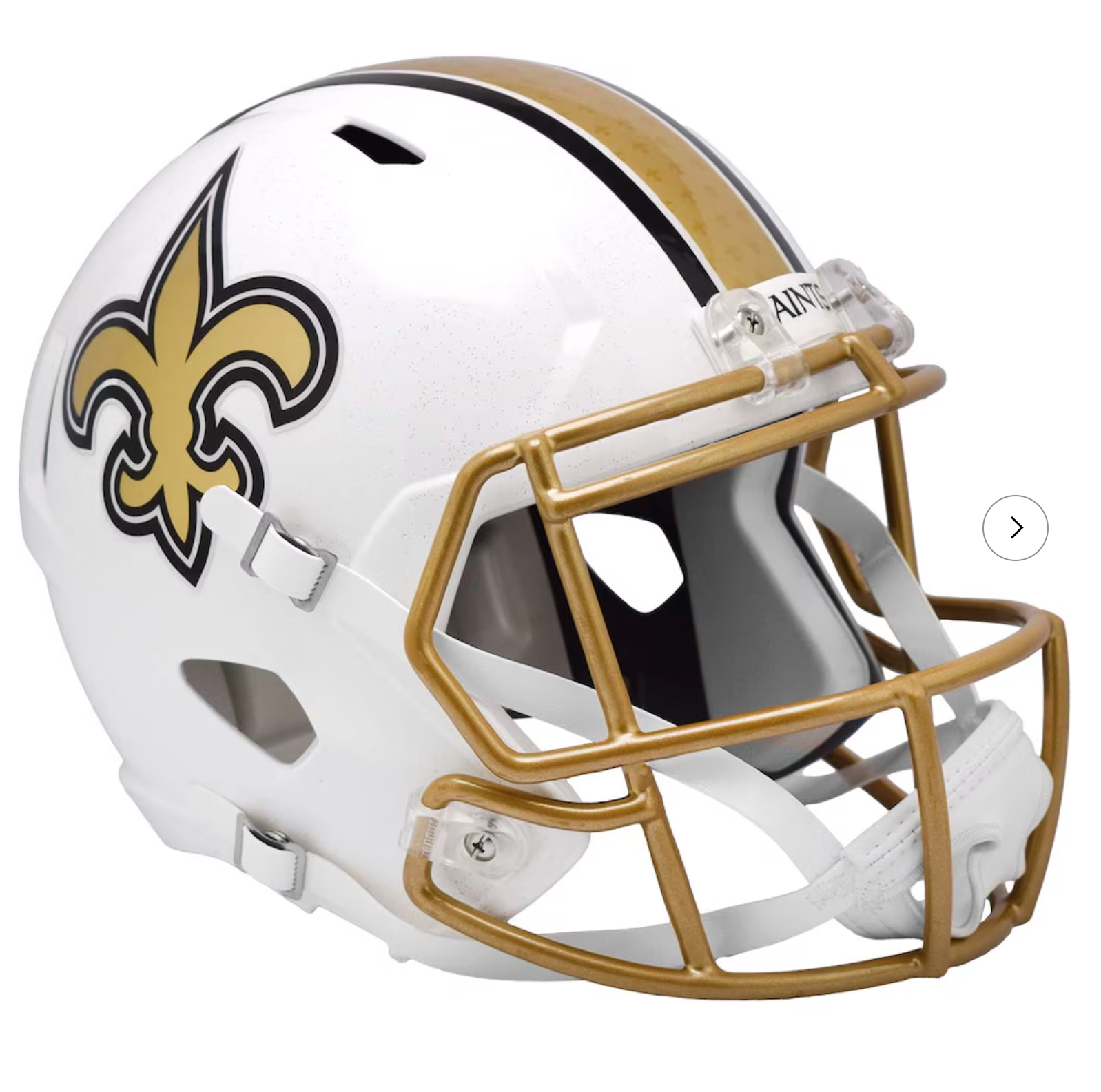 New Orleans Saints Riddell 2025 On-Field Alternate Speed Replica Helmet