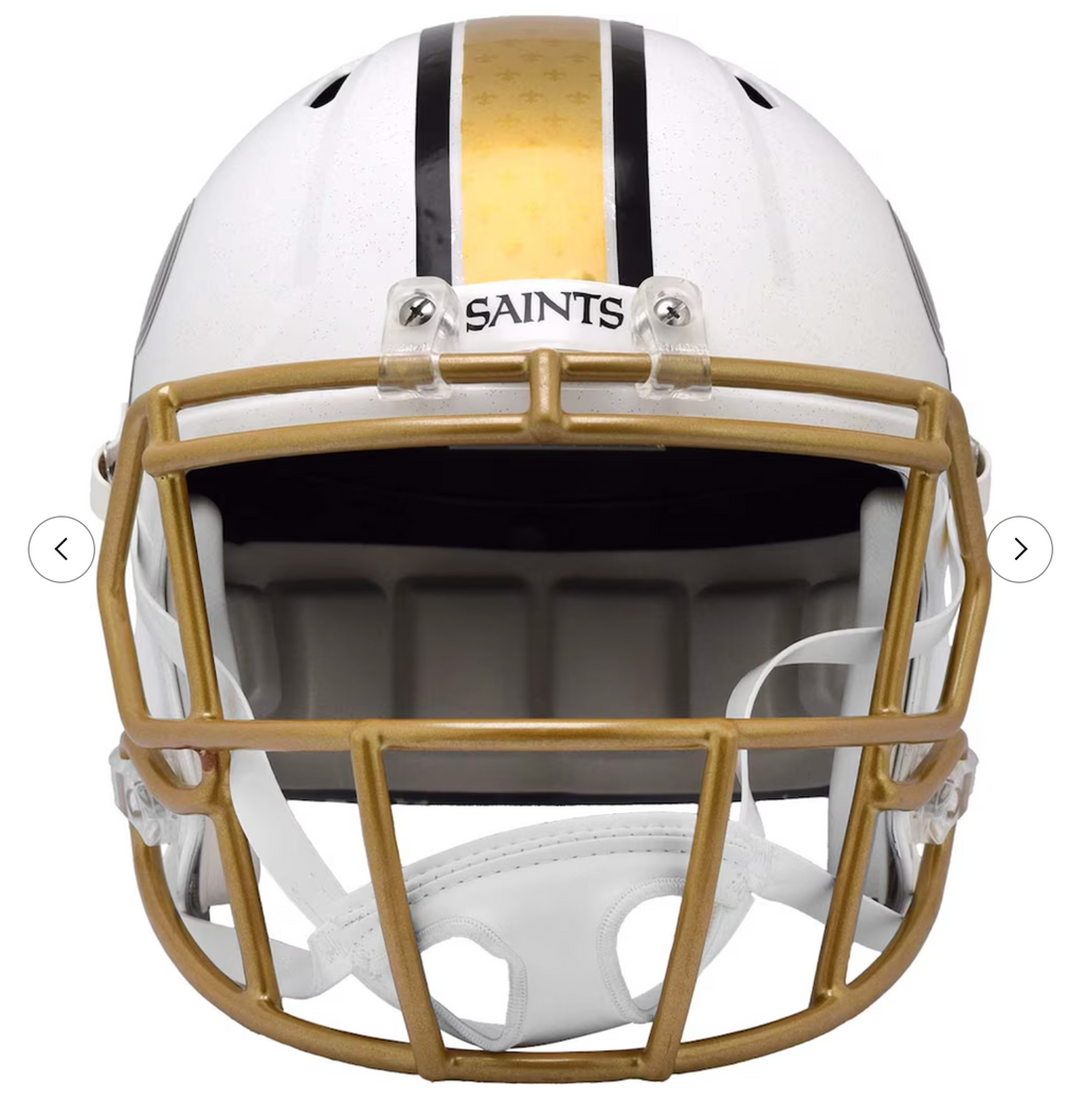 New Orleans Saints Riddell 2025 On-Field Alternate Speed Replica Helmet