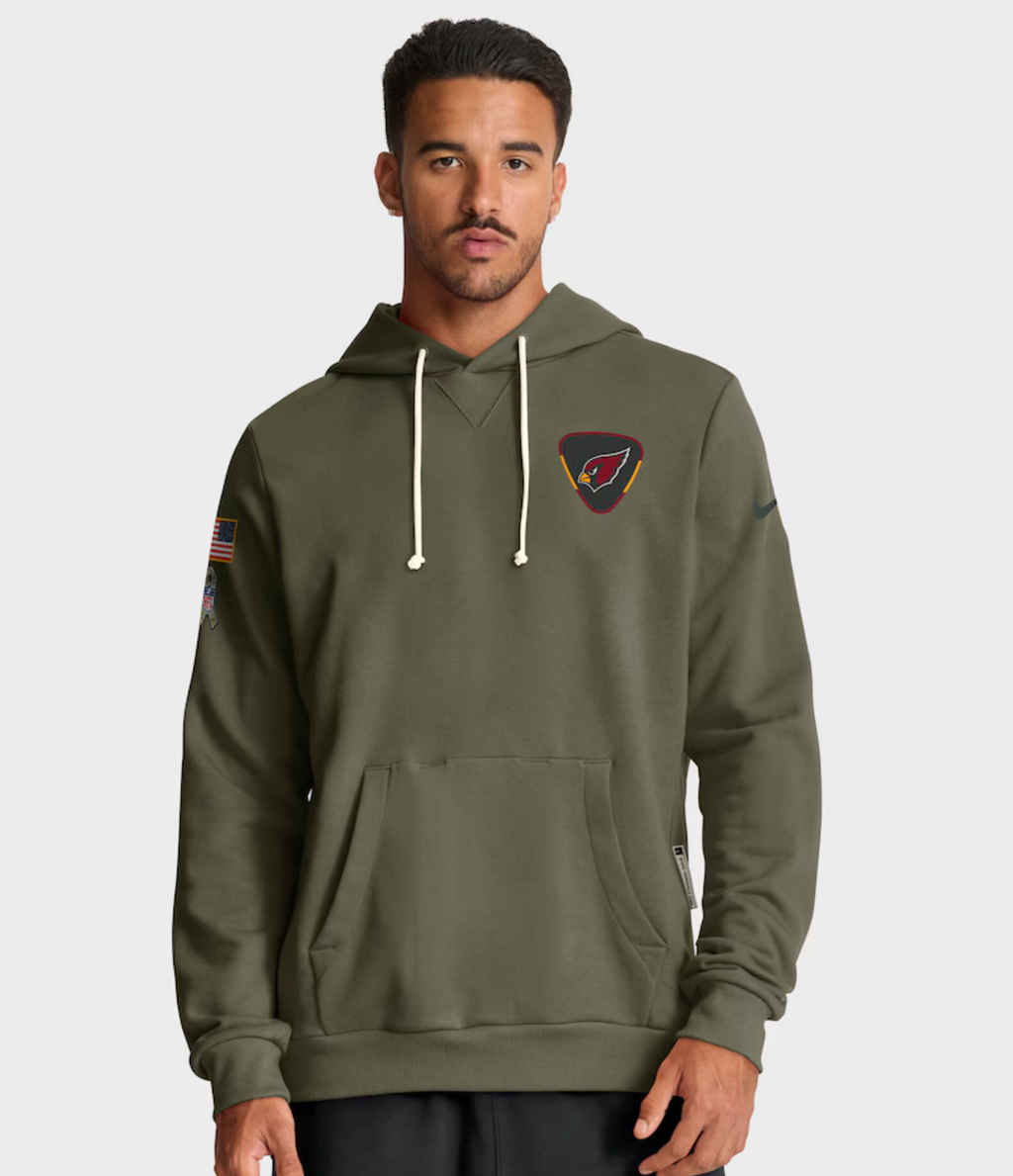 Arizona Cardinals Nike 2025 Salute to Service Sideline Standard Issue Dri-FIT Hoodie - Olive