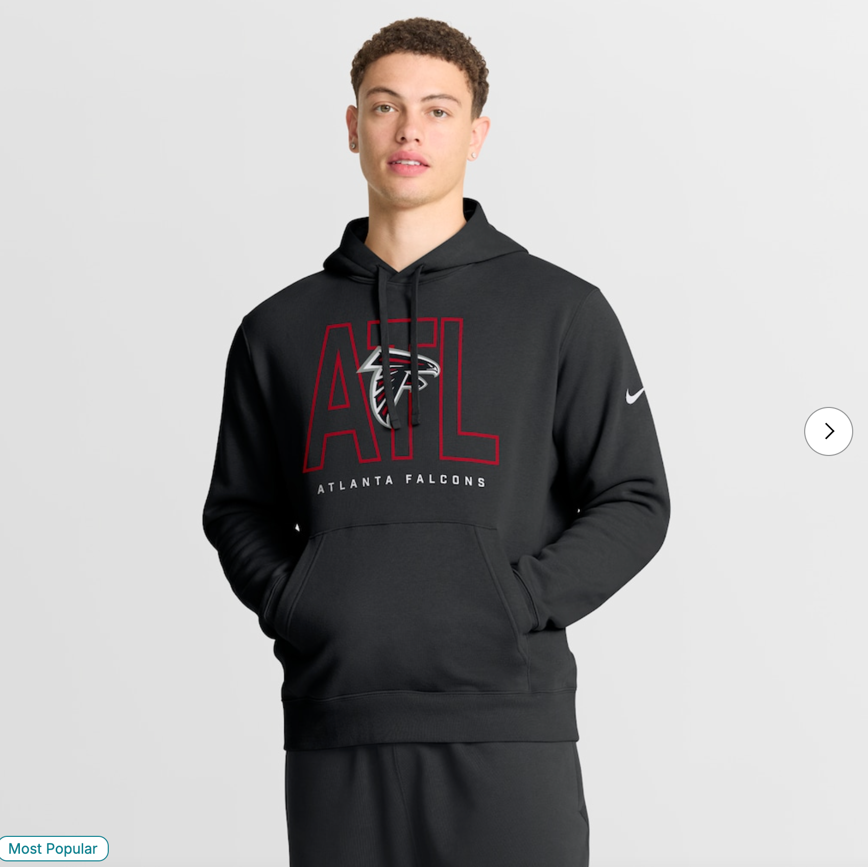 Atlanta Falcons Nike Busted Play Club Fleece Pullover Hoodie - Black