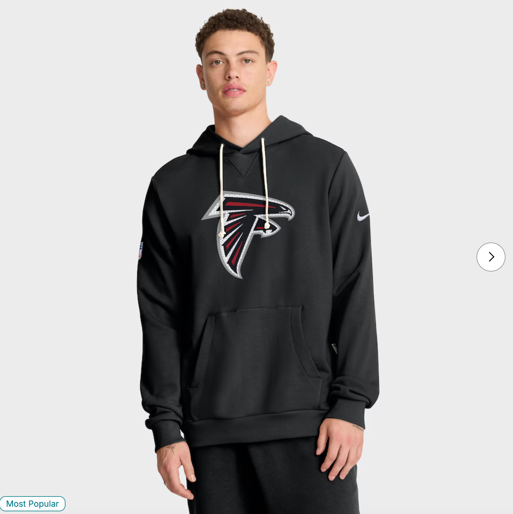 Atlanta Falcons Nike Sideline Standard Issue Initial Home Dri-FIT Hoodie - Black