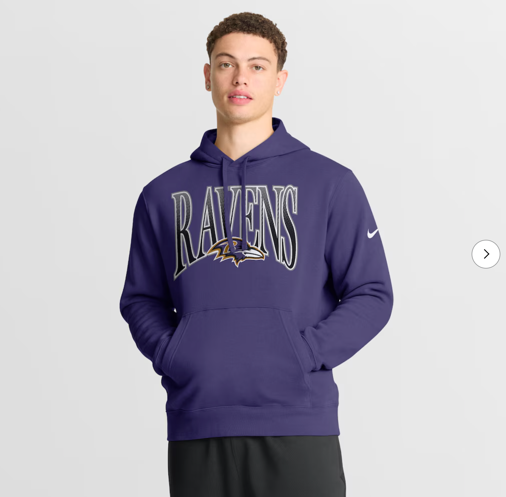 Baltimore Ravens Nike Full Blitz Club Fleece Pullover Hoodie - Purple
