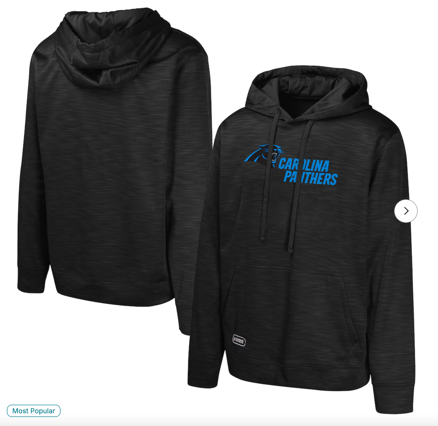 Carolina Panthers Streak Fleece Pullover Hoodie - Black