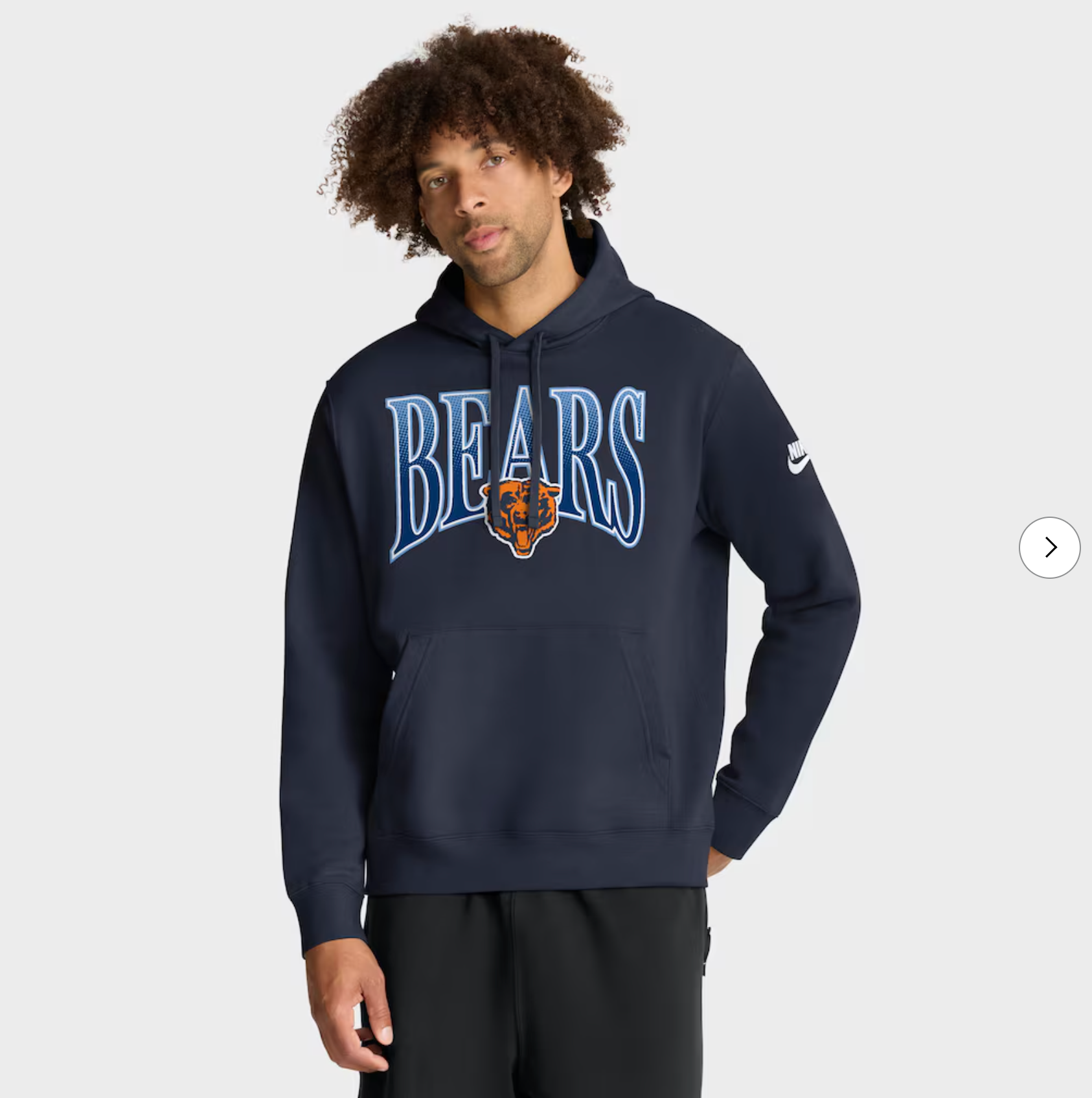 Chicago Bears Nike Full Blitz Club Fleece Pullover Hoodie - Navy