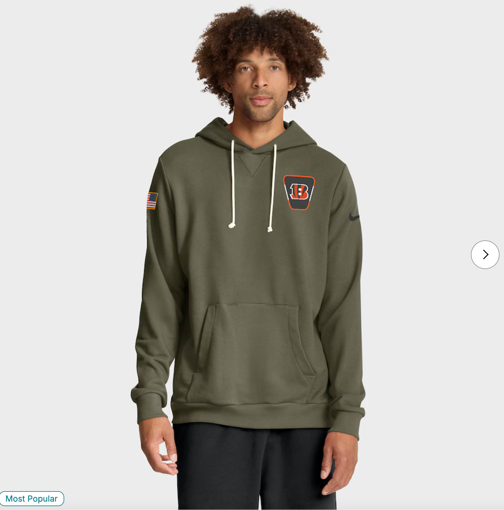 Cincinnati Bengals Nike 2025 Salute to Service Sideline Standard Issue Dri-FIT Hoodie - Olive