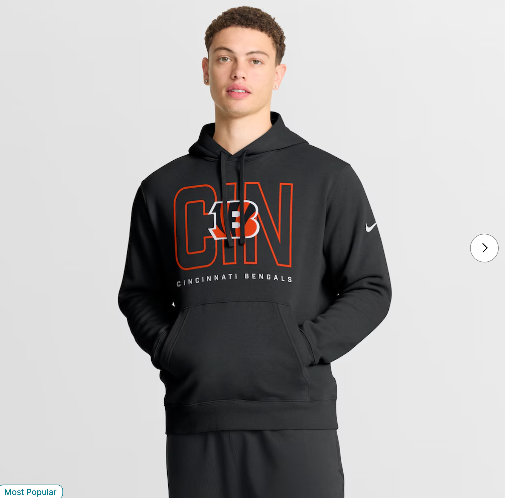 Cincinnati Bengals Nike Busted Play Club Fleece Pullover Hoodie - Black