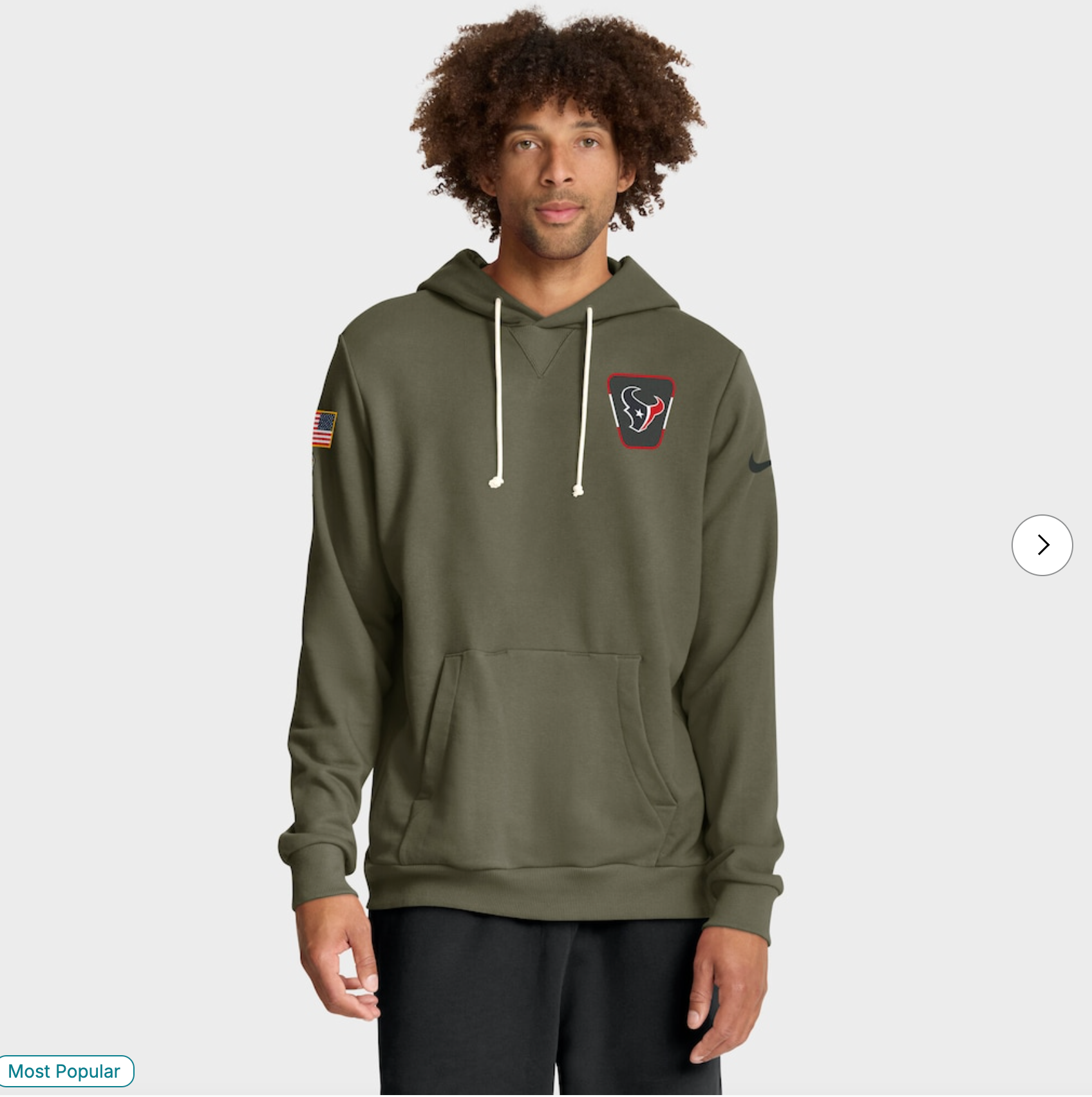 Houston Texans Nike 2025 Salute to Service Sideline Standard Issue Dri-FIT Hoodie - Olive