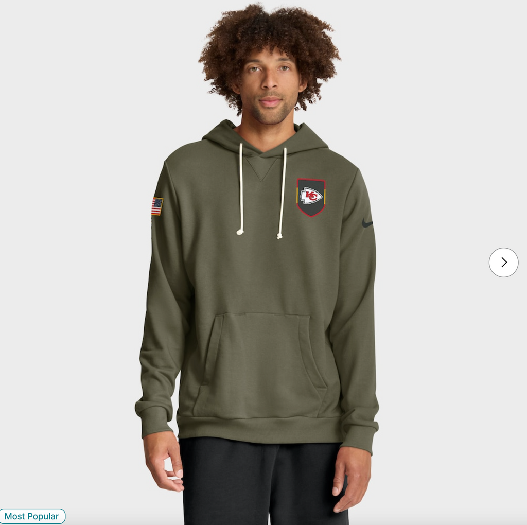 Kansas City Chiefs Nike 2025 Salute to Service Sideline Standard Issue Dri-FIT Hoodie - Olive