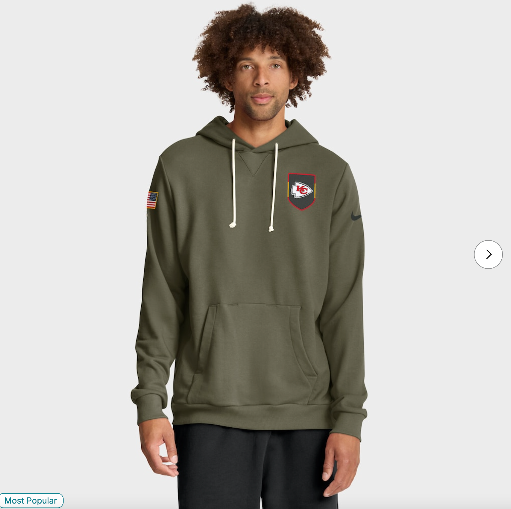 Kansas City Chiefs Nike 2025 Salute to Service Sideline Standard Issue Dri-FIT Hoodie - Olive