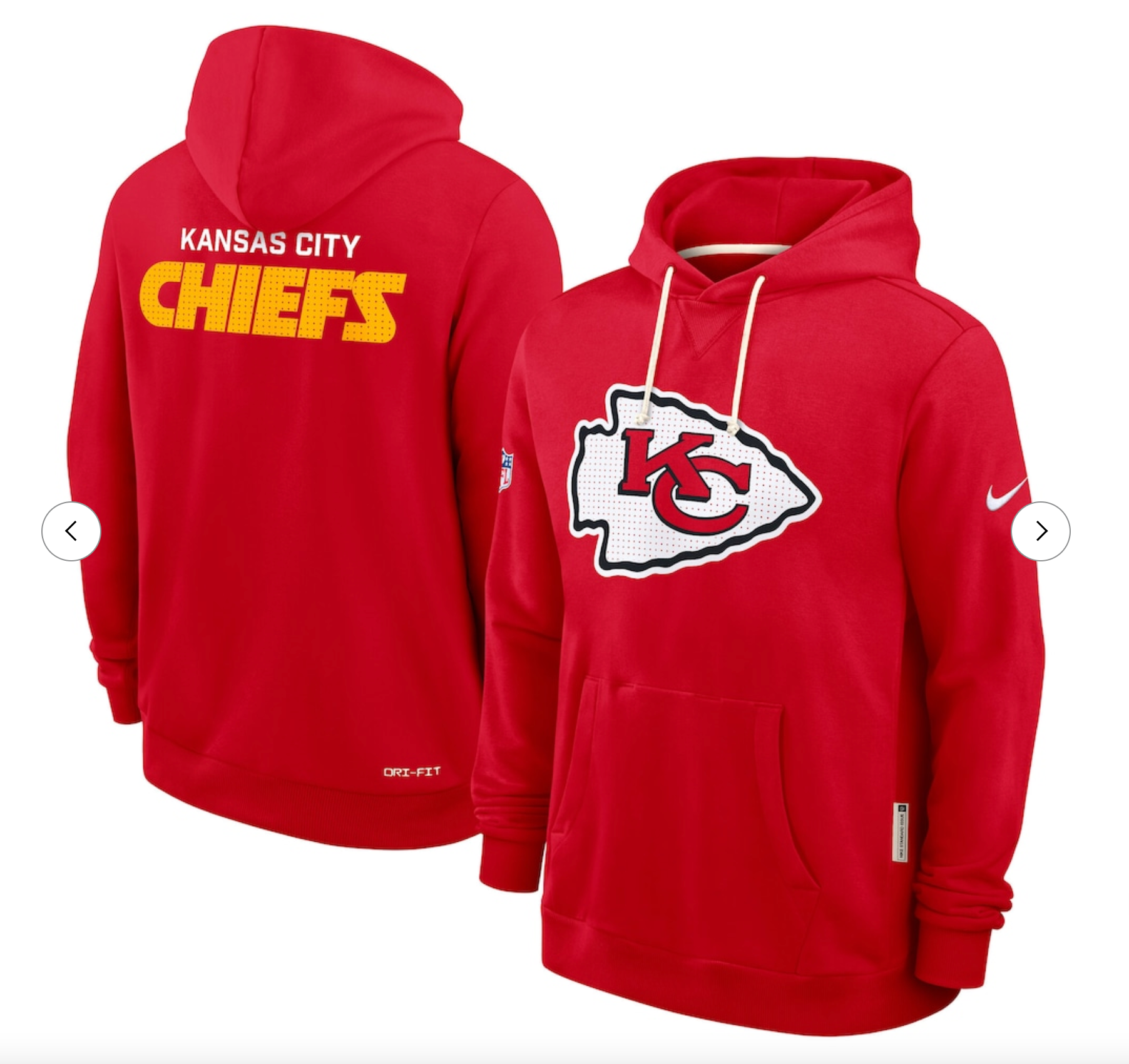 Kansas City Chiefs Nike Sideline Standard Issue Initial Home Dri-FIT Hoodie - Red