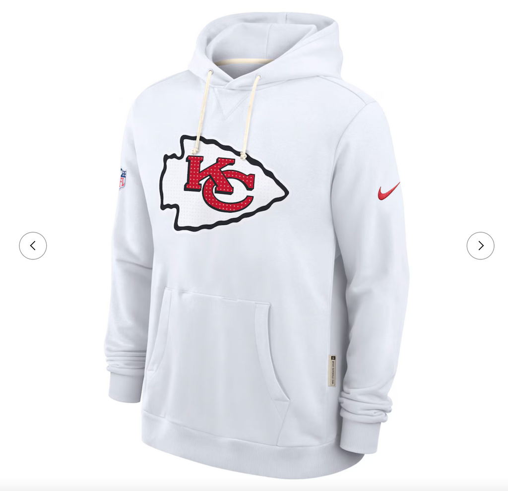 Kansas City Chiefs Nike Sideline Standard Issue Initial Home Dri-FIT Hoodie - White