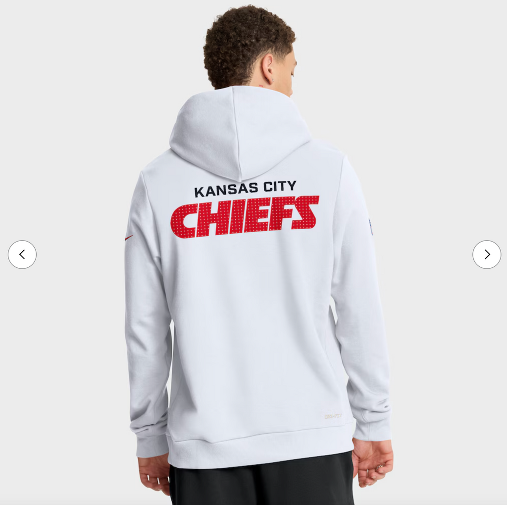 Kansas City Chiefs Nike Sideline Standard Issue Initial Home Dri-FIT Hoodie - White