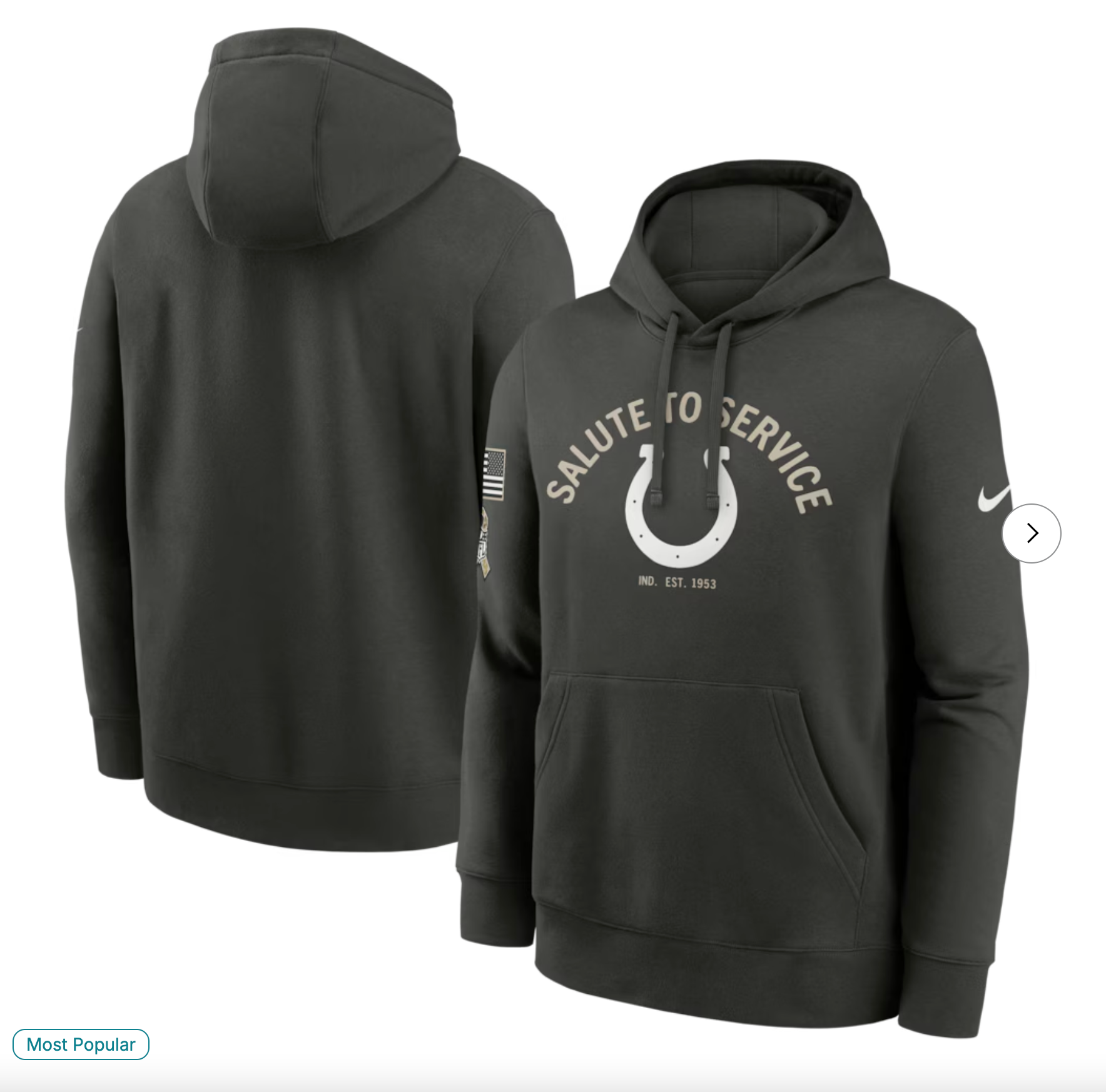 Indianapolis Colts Nike Salute To Service Club Fleece Hoodie - Olive