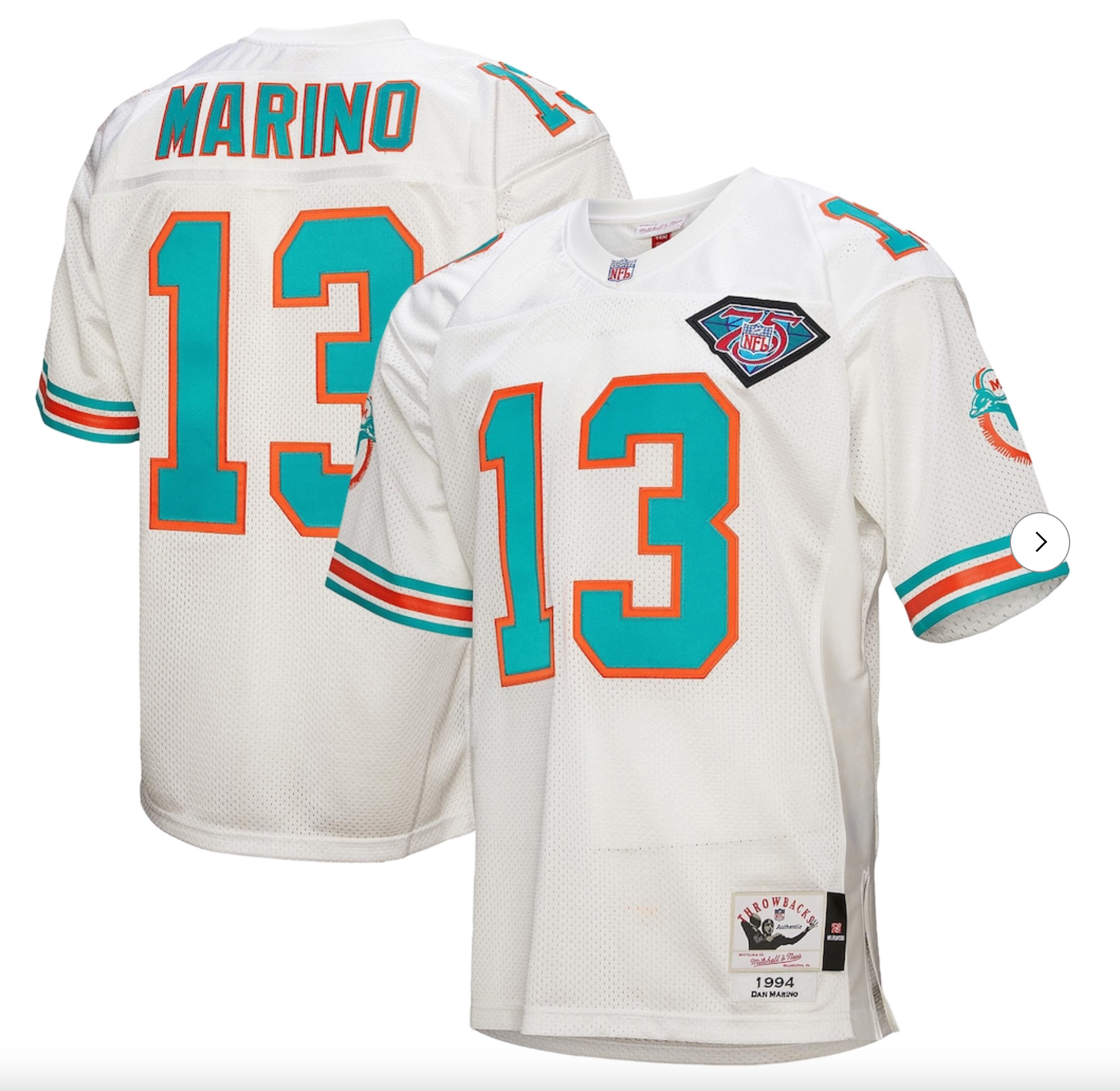 Dan Marino Miami Dolphins 1994 Mitchell & Ness Authentic Throwback Retired Player Jersey - White
