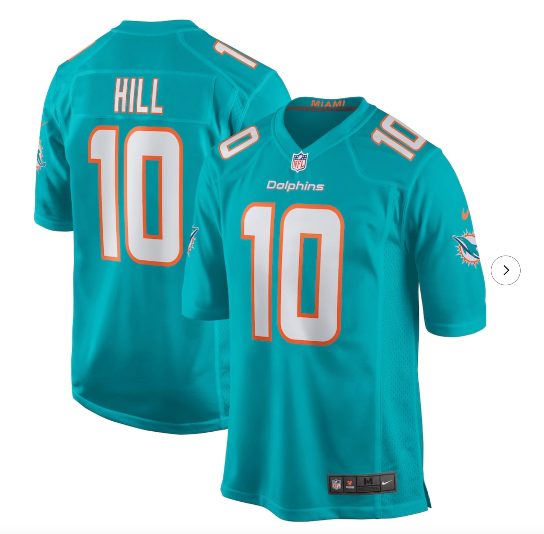 Tyreek Hill Miami Dolphins Nike Game Jersey - Aqua