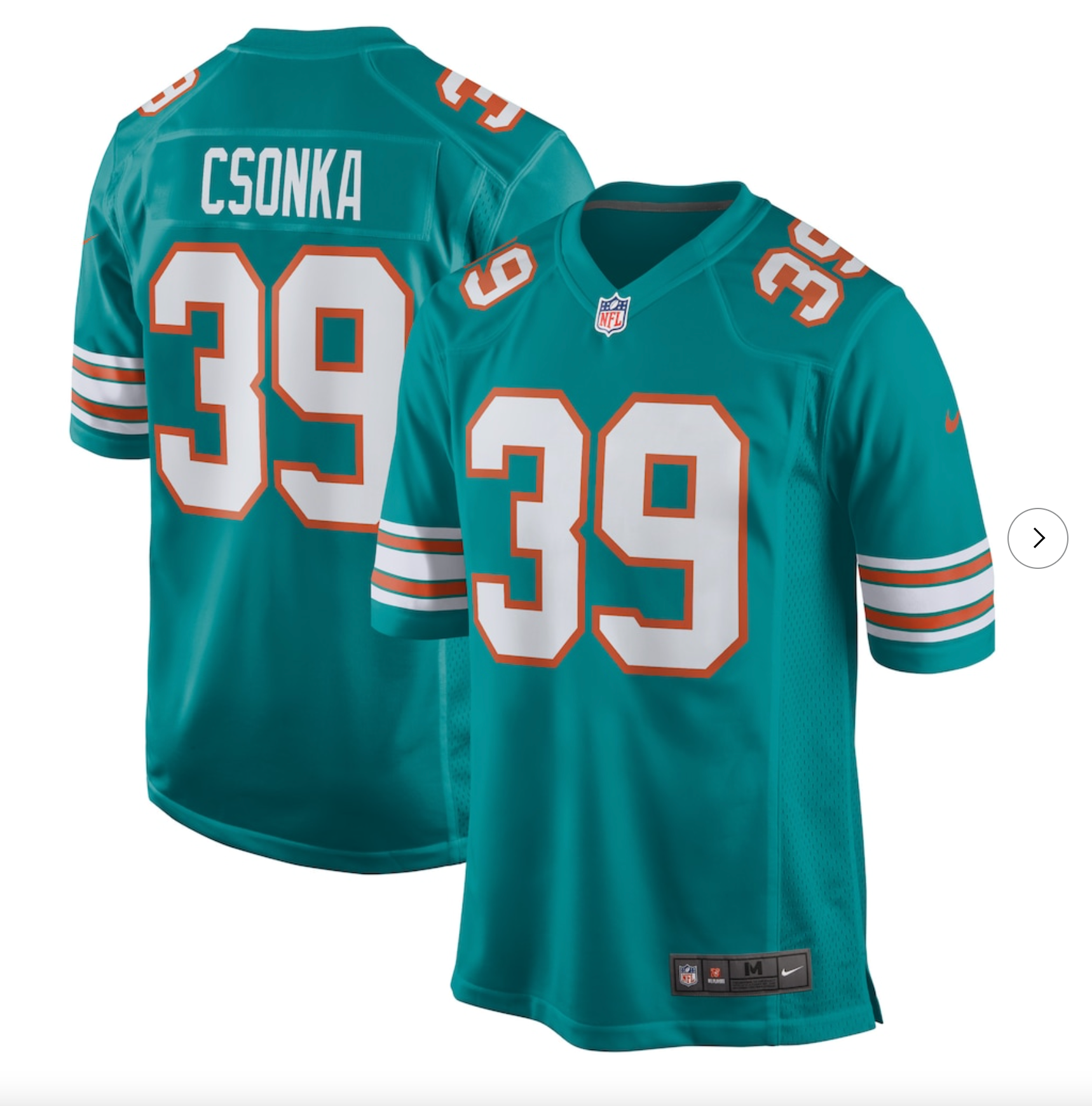 Larry Csonka Miami Dolphins Nike Retired Player Jersey - Aqua