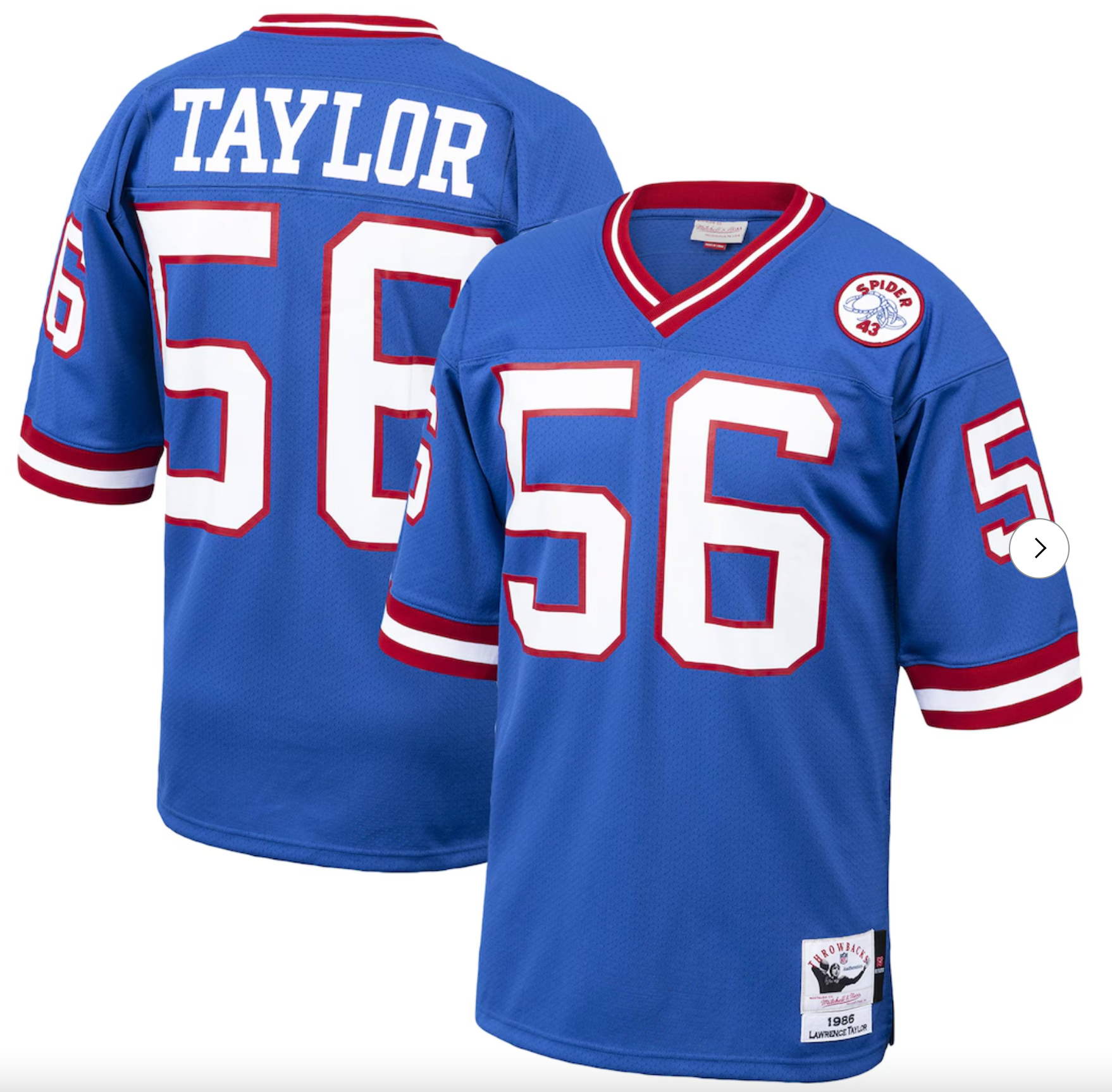 Lawrence Taylor New York Giants 1986 Mitchell & Ness Authentic Throwback Retired Player Jersey - Royal