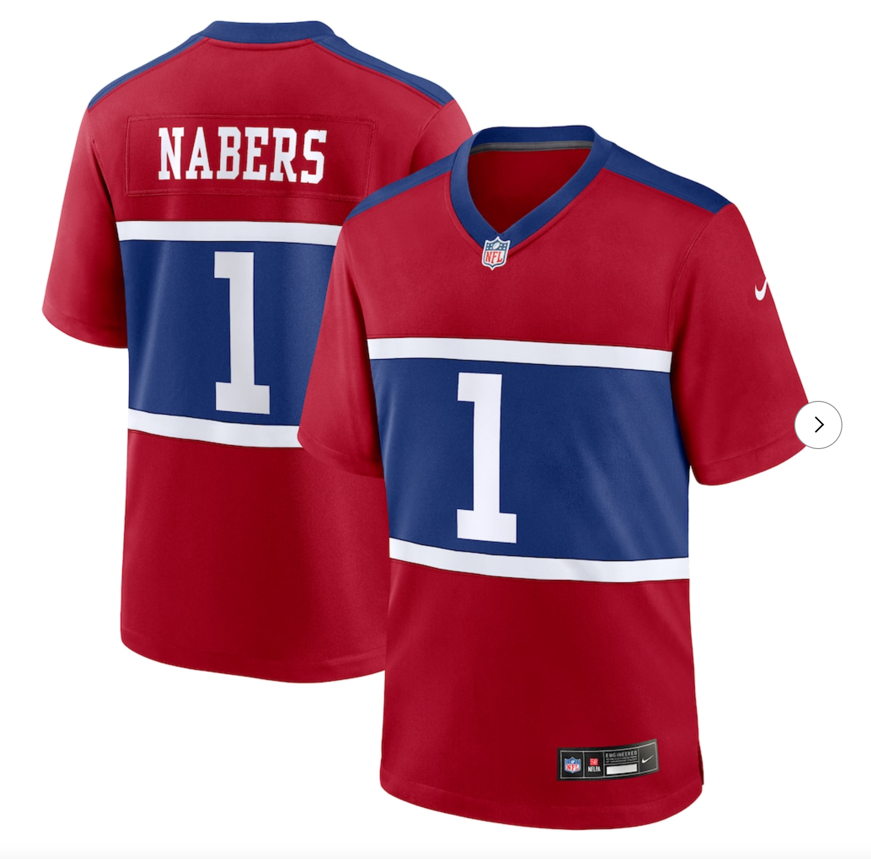 Malik Nabers New York Giants Nike Alternate Game Jersey - Century Red