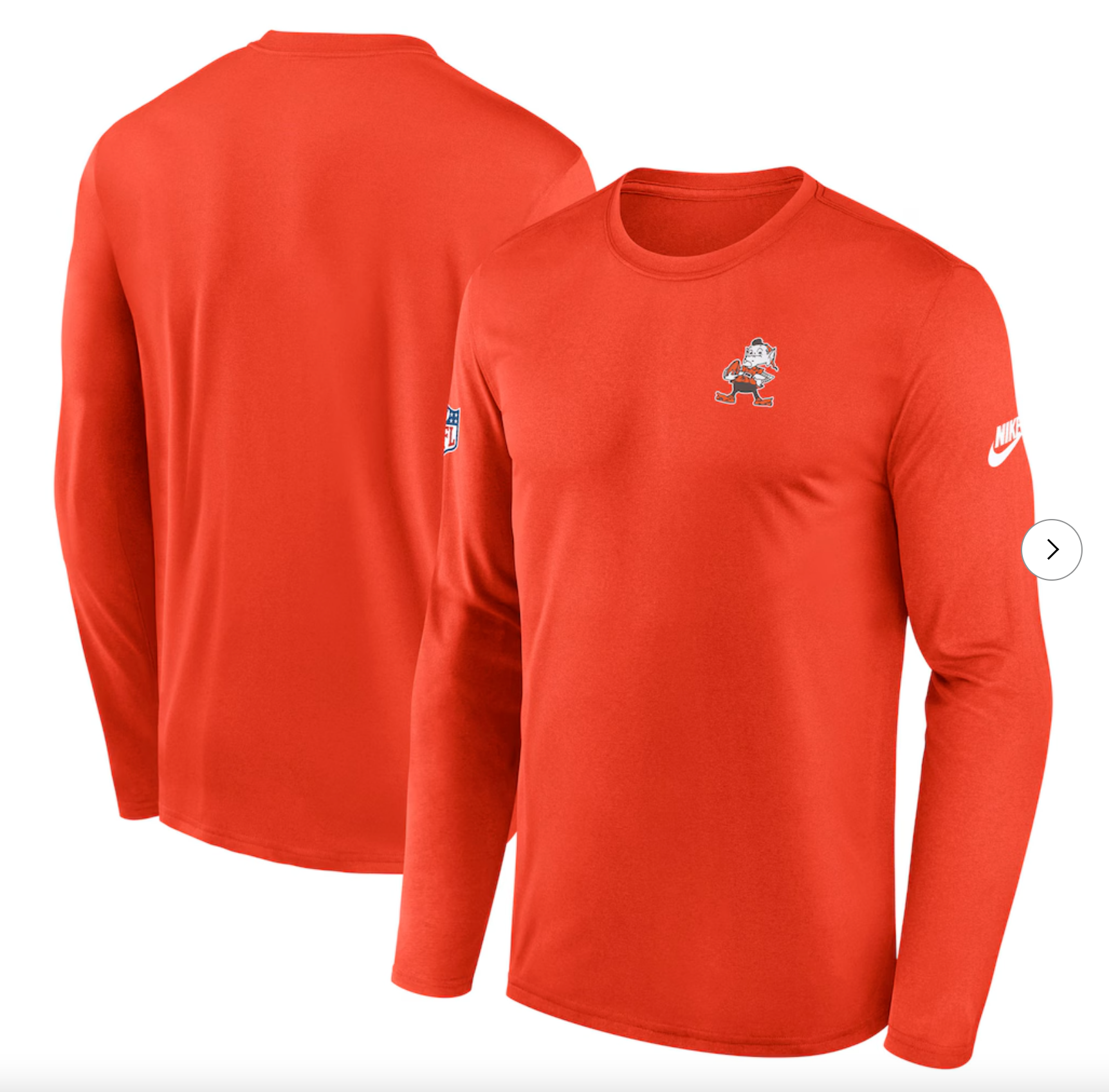 Cleveland Browns Nike Legend Small Logo Dri-FIT Long Sleeve T-Shirt - Orange
