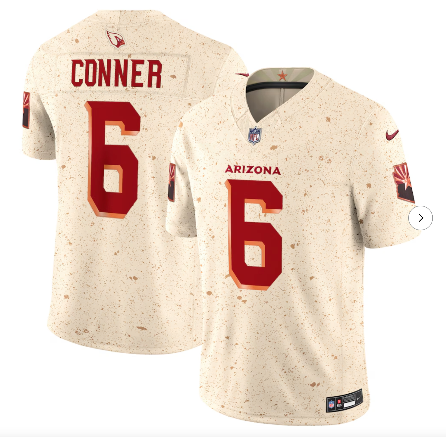 James Conner Arizona Cardinals Nike 2025 Rivalries Collection Limited Jersey - Natural