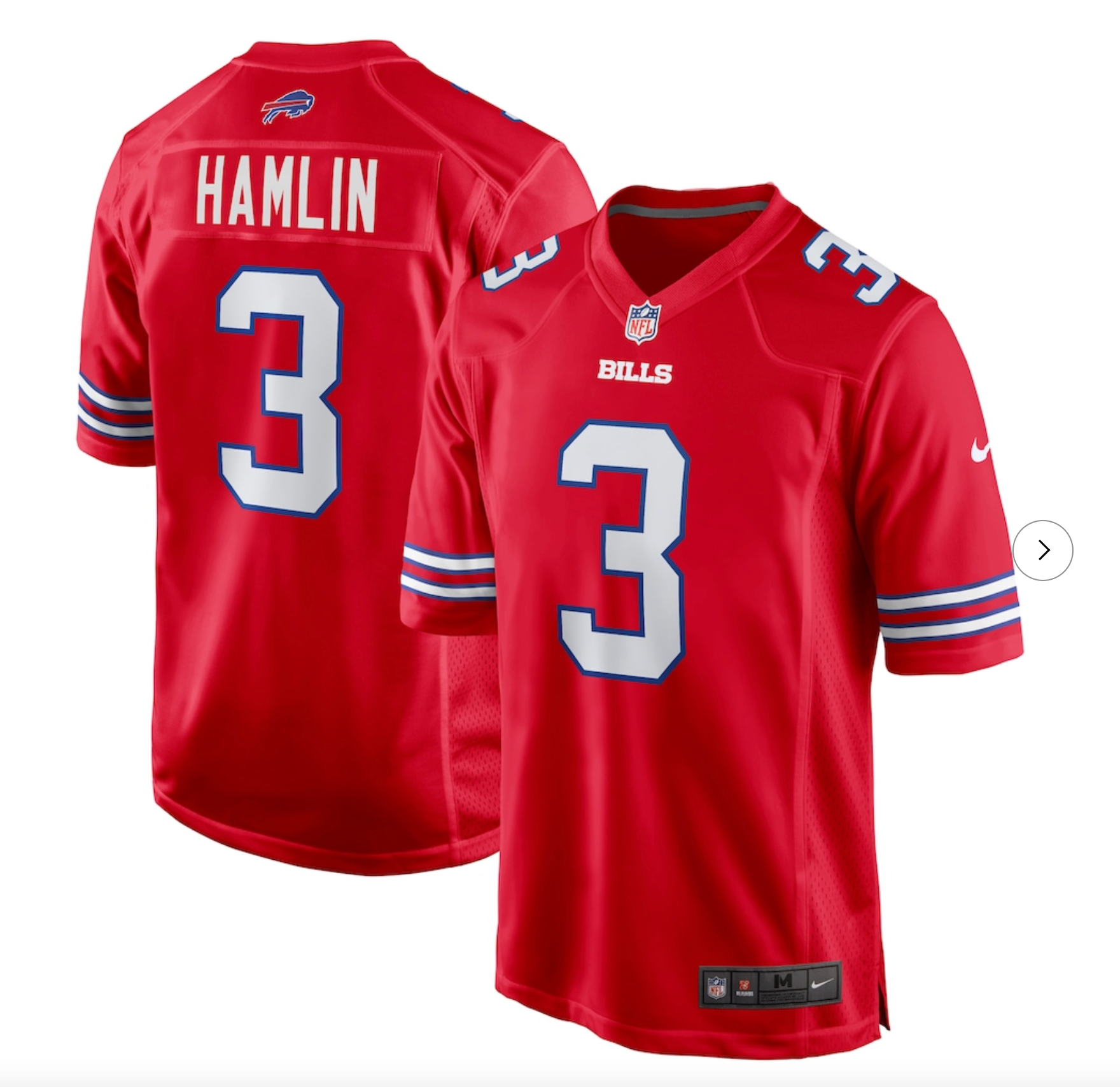 Damar Hamlin Buffalo Bills Nike Alternate Game Jersey - Red