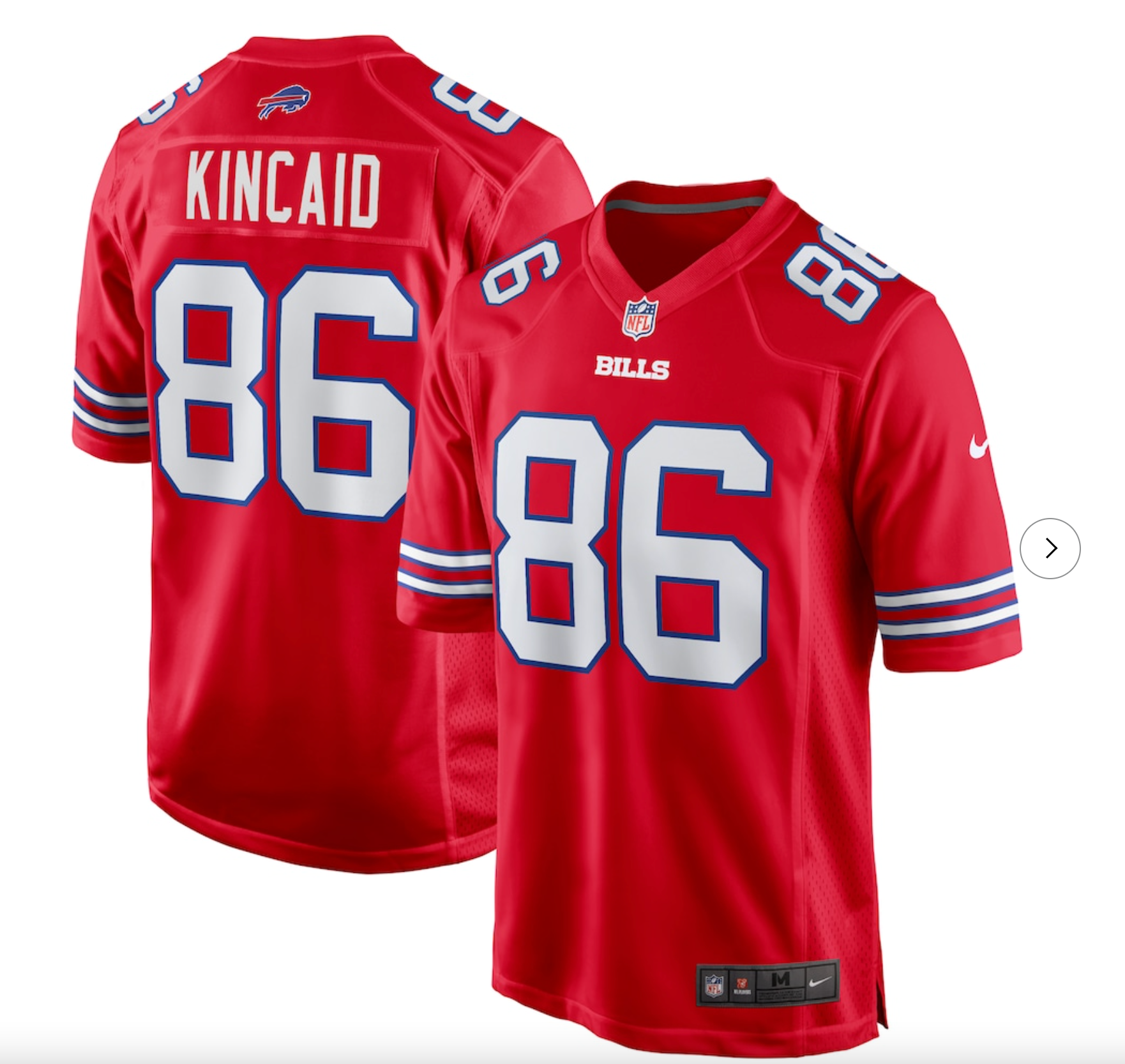 Dalton Kincaid Buffalo Bills Nike Alternate Game Jersey - Red