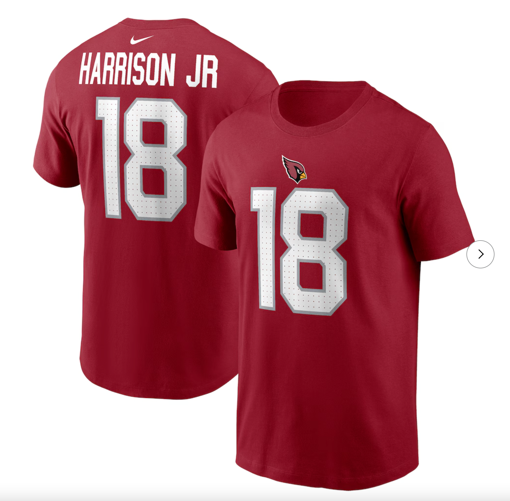 Marvin Harrison Jr. Arizona Cardinals Nike Name & Number T-Shirt - Cardinal
