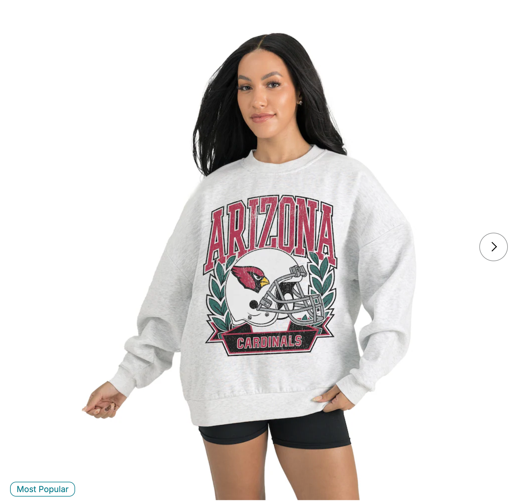 Arizona Cardinals Gameday Couture Women's Heritage Premium Fleece Pullover Sweatshirt - Gray