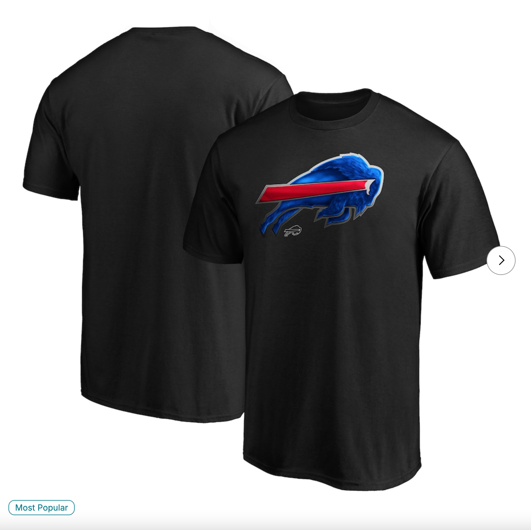 Buffalo Bills Fanatics MTO Label Midnight Mascot Team Logo T-Shirt - Black