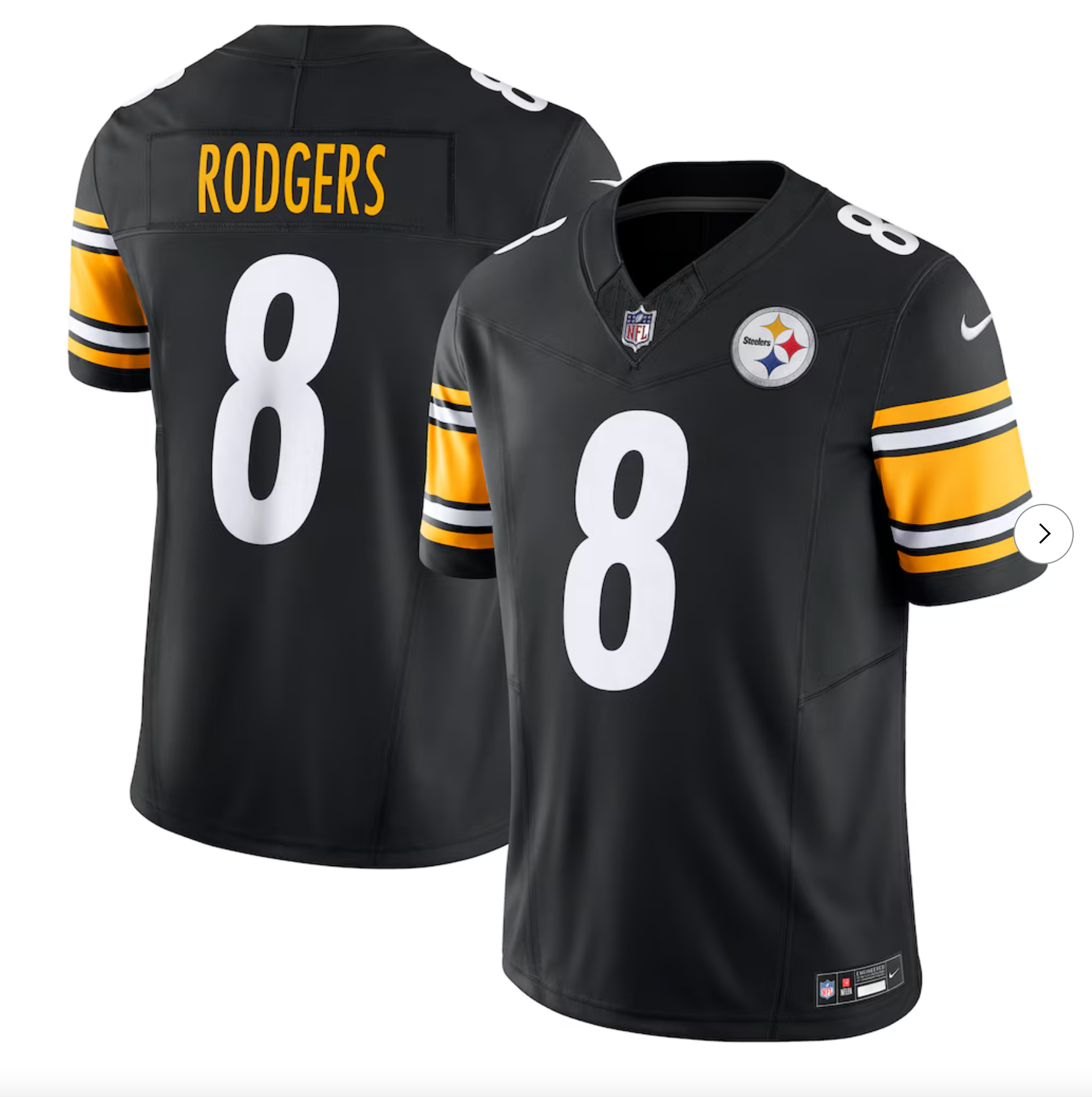 Aaron Rodgers Pittsburgh Steelers Nike Team Vapor F.U.S.E. Limited Jersey - Black