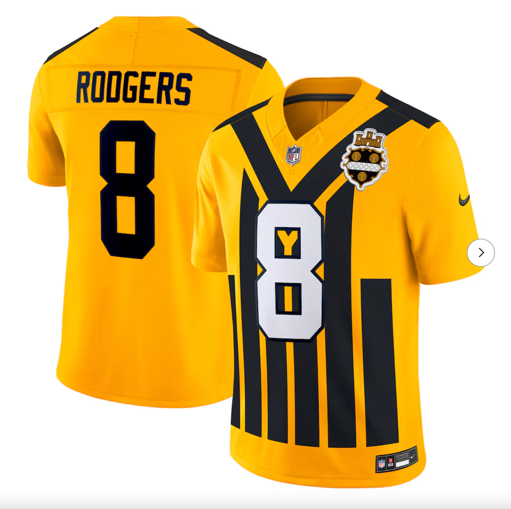 Aaron Rodgers Pittsburgh Steelers Nike Alternate Vapor F.U.S.E. Limited Jersey - Gold