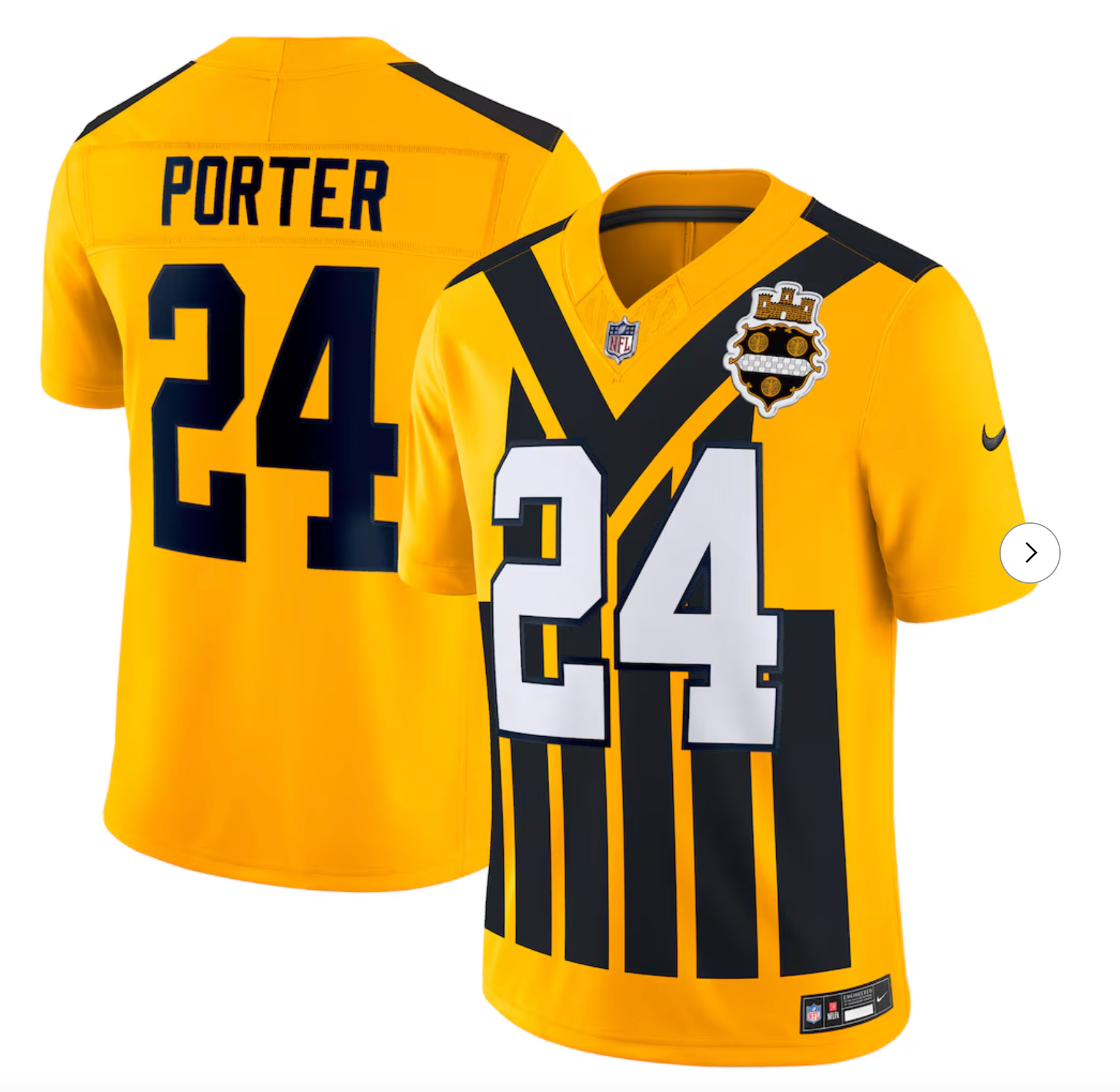 Joey Porter Jr. Pittsburgh Steelers Nike Alternate 1933 Throwback Vapor F.U.S.E. Limited Jersey - Gold