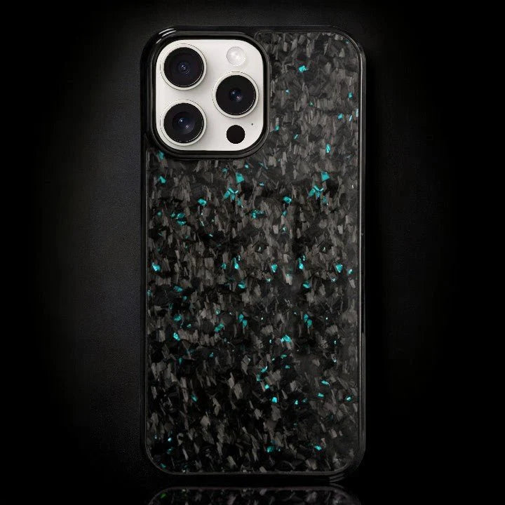 Real FORGED Carbon Fiber iPhone Case - Tiffany Blue